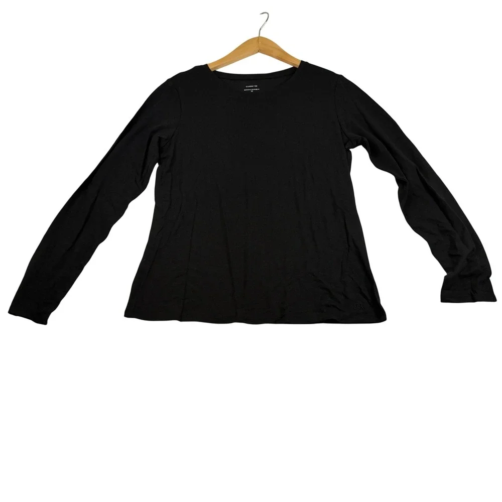 Banana Republic Classic Tee Black Long Sleeve Cotton Modal Top BR006007 Mens M
